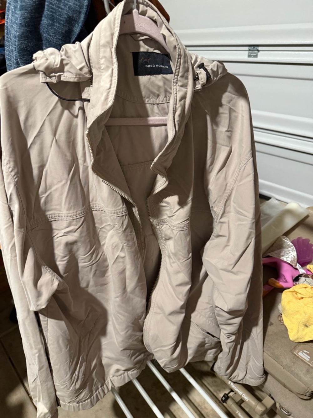 Greg Norman Beige Hooded Lightweight Jacket